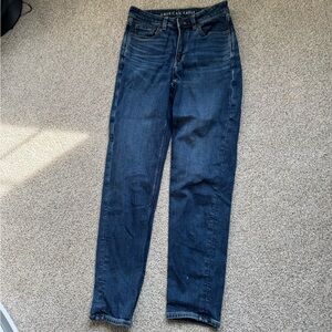 American Eagle Outfitters Dark Blue Straight Leg Jeans